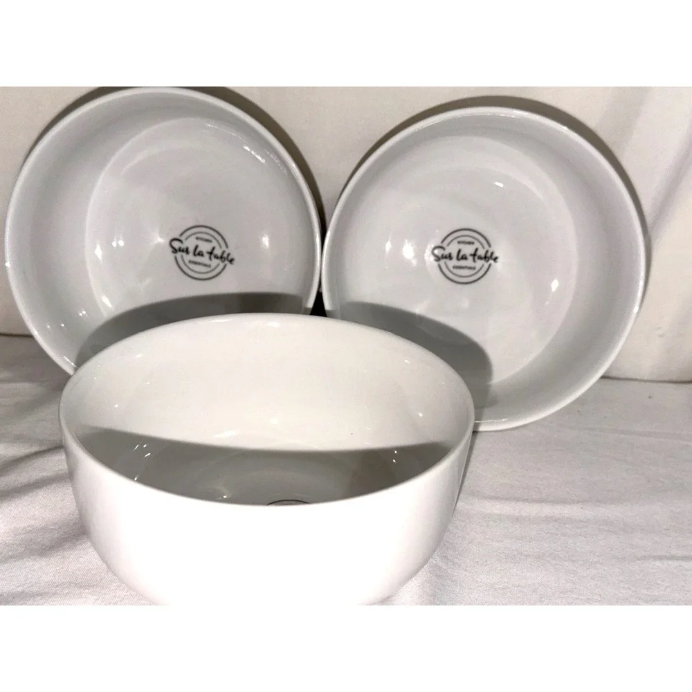 Sur La Table Fine Ceramic Cereal Bowls Set of 3  5.75